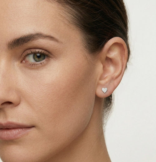 Náušnice stříbro srdíčko