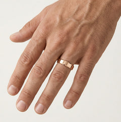 Elegant 4mm thick rose gold wedding ring