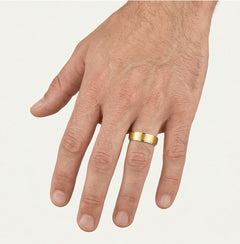 Alliance en or jaune mat scintillante