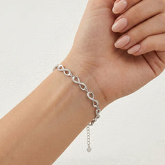 Sterling Silber Infinity Armband mit Zirkonia