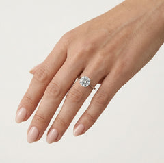 Bague solitaire intemporelle en argent