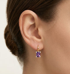 Boucles d’oreilles en améthyste douce