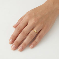 Bague triangle en or