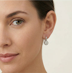 Pendientes de oro blanco brillantes