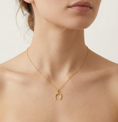 Yellow gold horseshoe pendant