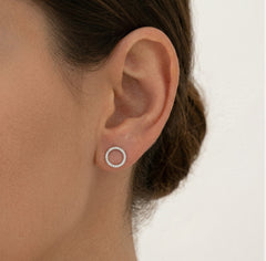 Diamantové kruhové náušnice