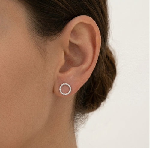 Diamantové kruhové náušnice