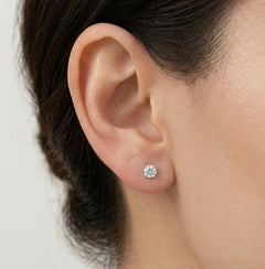 Classic white diamond studs