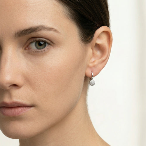 Diamant-Kugel-Ohrringe