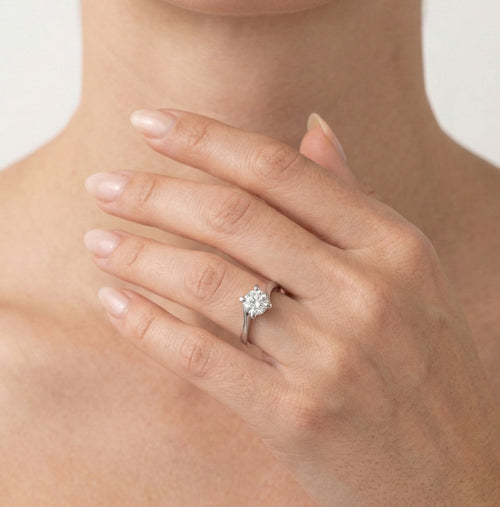 Prsten solitér vysoký