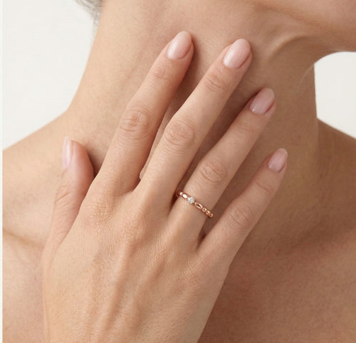 Roségoldener Ring mit Zirkonia