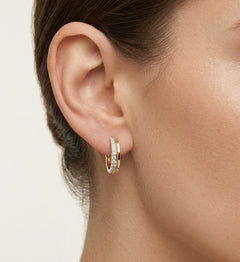 Boucles d'oreilles en or et diamant