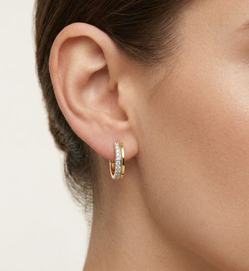 Boucles d'oreilles en or et diamant