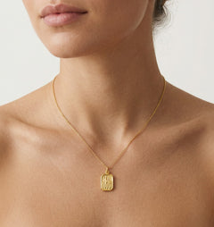 Prague castle gold pendant