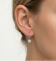 Boucles d’oreilles diamant à six griffes