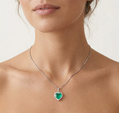 Colgante real de corazón de turmalina