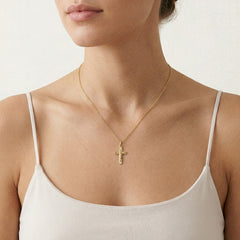 Crucifix yellow gold pendant