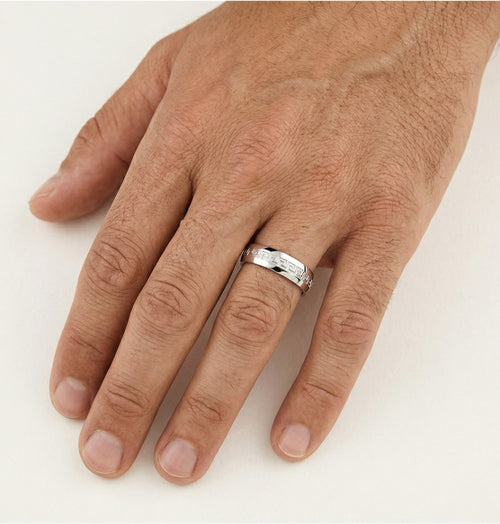 Bague de mariage au style motif grec