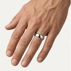 High polished white gold wedding ring