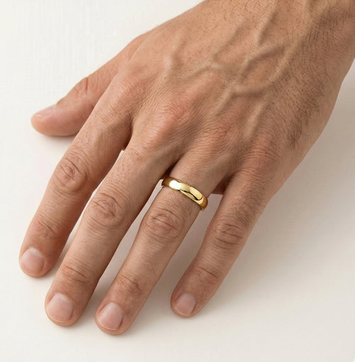 Klasický snubní prsten ze žlutého zlata