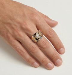 Fancy scorpion cubic zirconia gold ring
