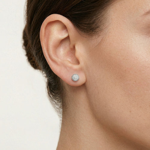 Stříbrné náušnice tvar Lunety