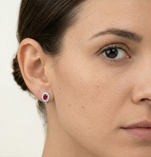 Classic ruby earrings