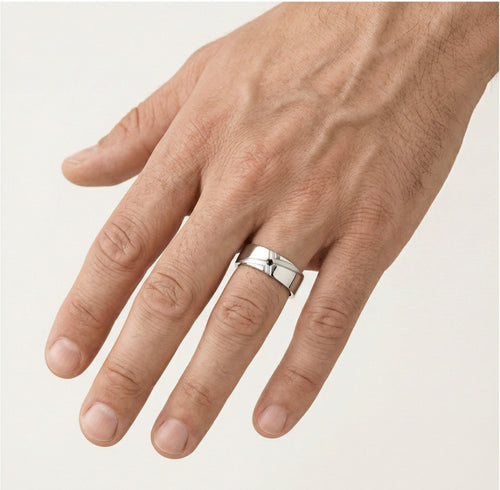 Alliance de mariage élégante avec diamants mélangés