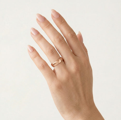 Elegante 6mm breite Roségold-Eheringe