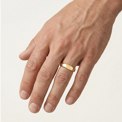 Klasické 4 mm široké snubní prsteny ze žlutého zlata