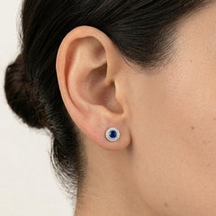 Modré barokní náušnice