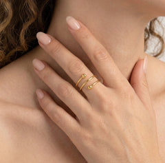 Zlatý spirálový prsten