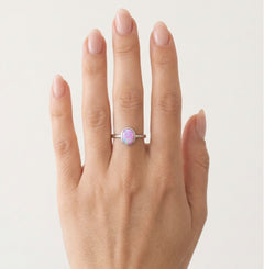 Simple rose opal ring