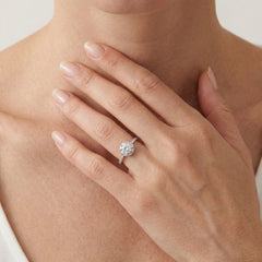 Vintage zásnubní stříbrný prsten