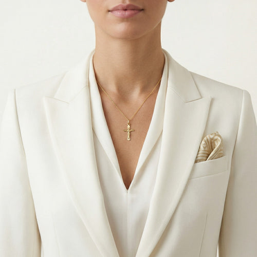 Decorative gold cross