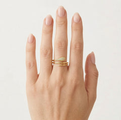 Hadí prsten ze žlutého zlata