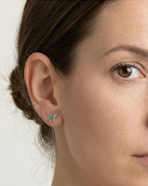 Ohrstecker in Schildkrötenform aus Sterlingsilber