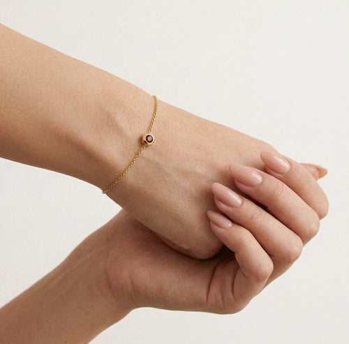 Bracelet chaîne élégant en grenat