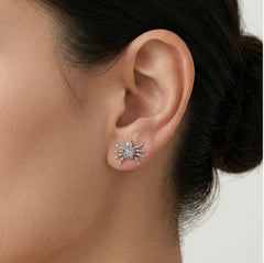 Stříbrné náušnice s pavoučkem