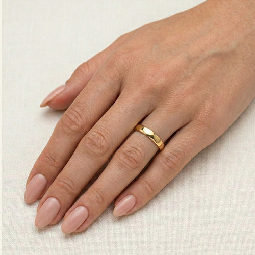 Alliance classique en or jaune haute brillance