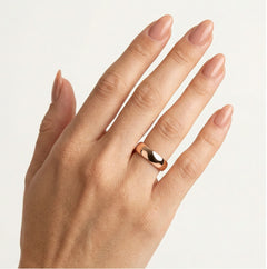 Elegantní 5 mm široké snubní prsteny z růžového zlata