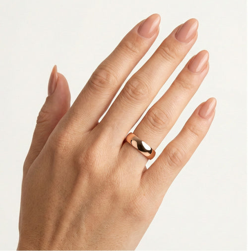 Elegante 5 mm breite Eheringe aus Roségold