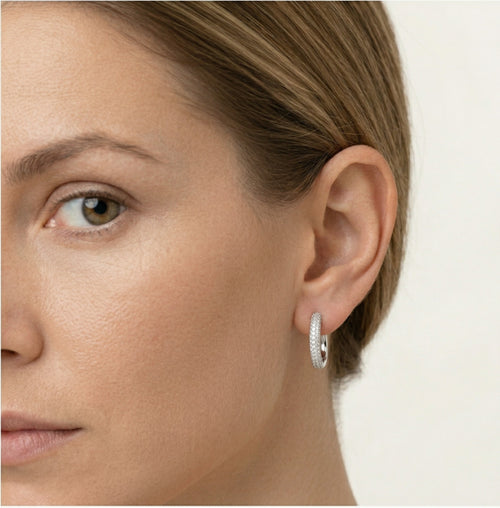 Náušnice se dvěma kubickými zirkony