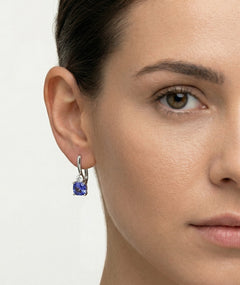 Boucles d’oreilles coussin en tanzanite