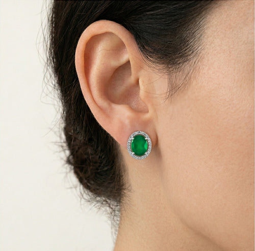 Pendientes de plata con jade