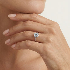 Classic solitaire large cubic zircon ring