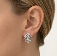Diamant-Blumen-Ohrringe