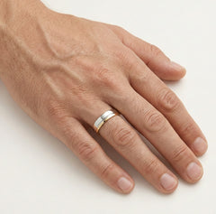 Zweifarbiges Gold-Ehering-Set