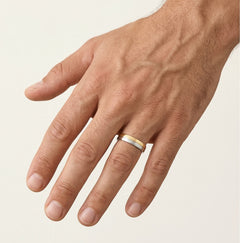 Bagues de mariage en or double sertissage canal