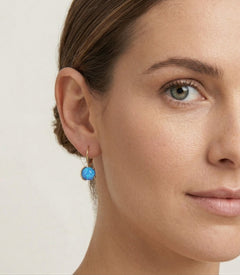 Unique blue opal earrings